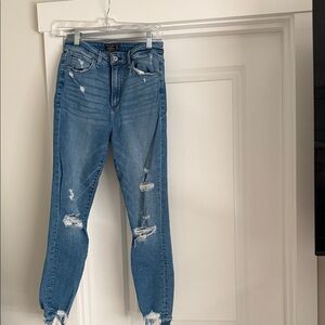 Abercrombie & Fitch Distressed Blue Skinny Jeans